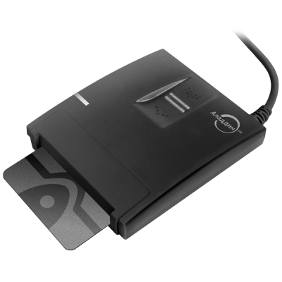 ASEDrive IIIe Bio Combo. Внешний карт-ридер для USB-порта с встроенным сканером отпечатка пальца. 